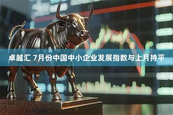 卓越汇 7月份中国中小企业发展指数与上月持平